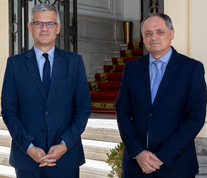 David Lucas, secretario de Estado (izquierda), y Enrique Maurer, director general de ENAIRE